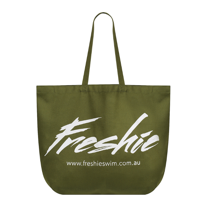 Organic Cotton Beach Bag | Green | 58cm
