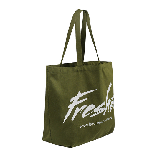 Organic Cotton Beach Bag | Green | 58cm